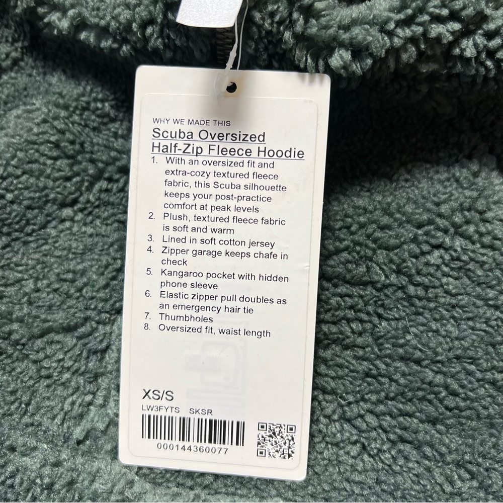 NWT Lululemon Scuba Oversized Sherpa Fleece 1/2 Zip, Pullover Hoodie - Picture 2 of 5